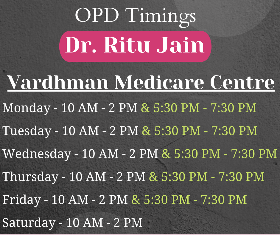 OPD Timings – Dr. Ritu Jain